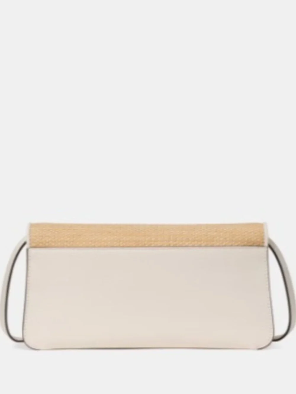 ♠️ NWT Kate Spade Ivy Straw Flap Crossbody Bag Natural White Leather Convertible